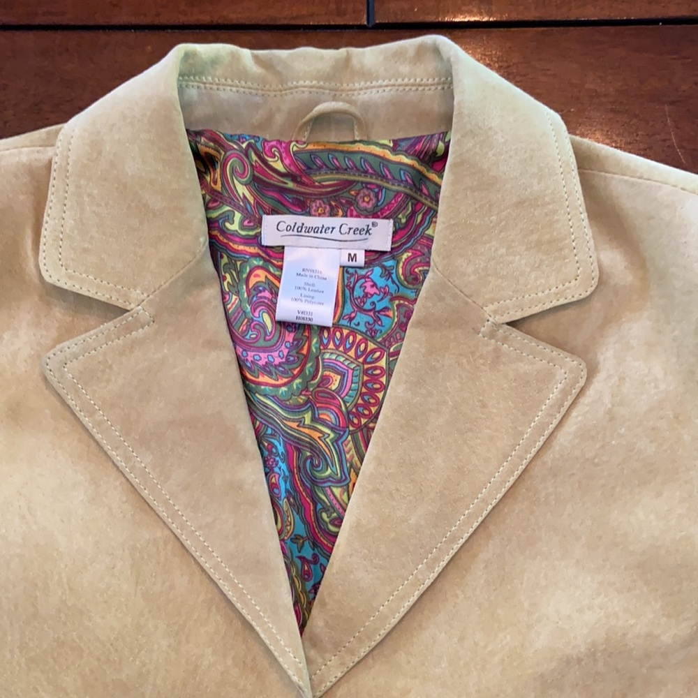 Coldwater Creek Leather blazer Jacket, Medium